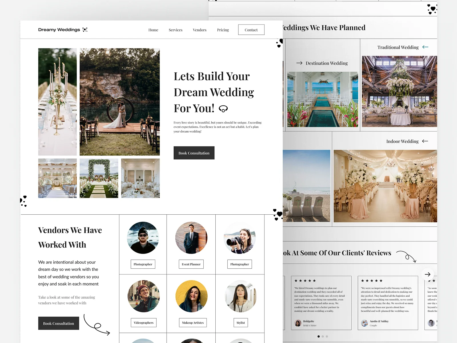 Dreamy Weddings Landing Page